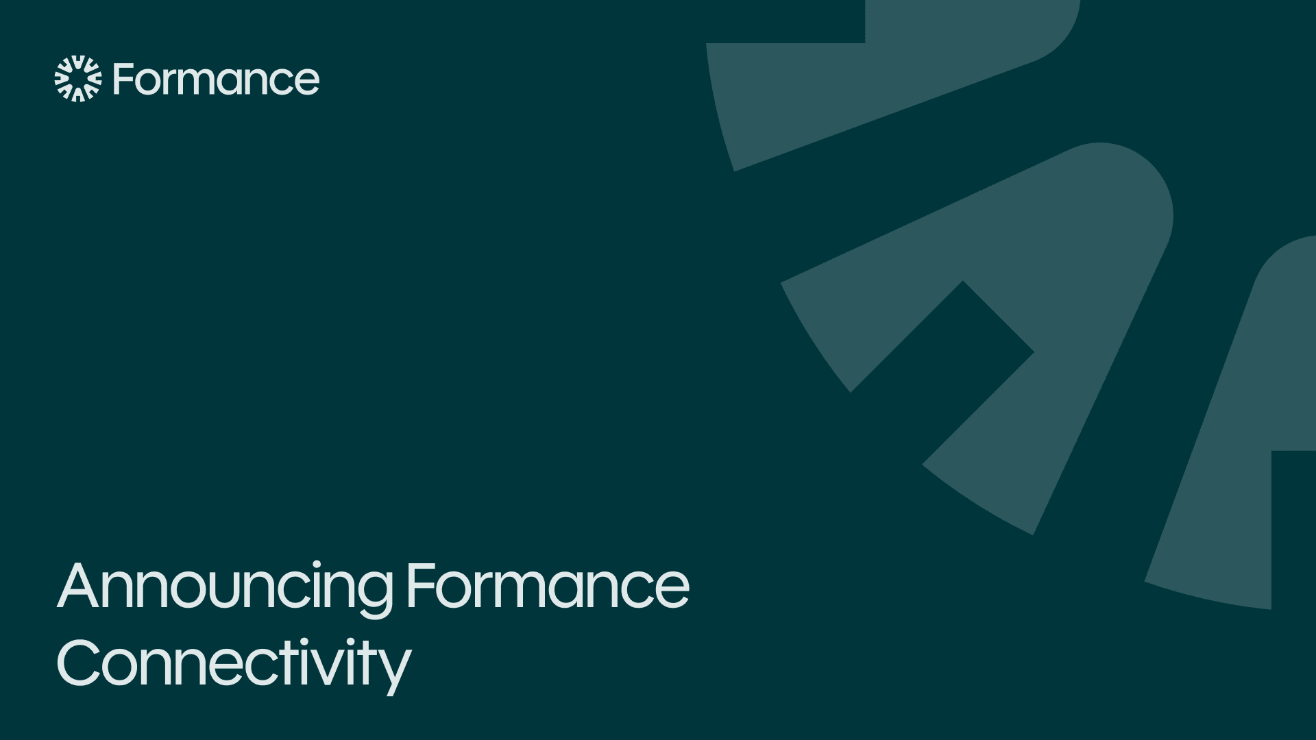 Announcing Formance Connectivity