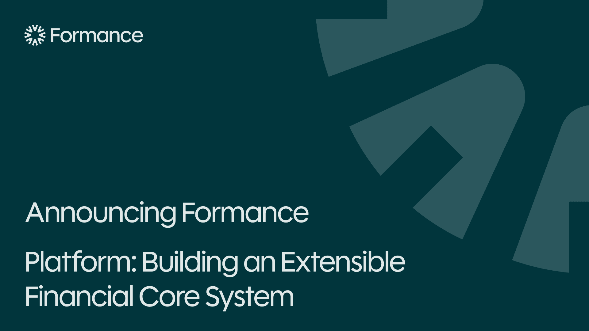 Announcing Formance Platform